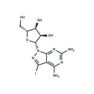 化合物 4,6-Diamino-3-iodo-1-(b-D-ribofuranosyl)-1H-pyrazolo[3,4-d]pyrimidine,4,6-Diamino-3-iodo-1-(b-D-ribofuranosyl)-1H-pyrazolo[3,4-d]pyrimidine