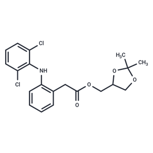 化合物 (2,2-Dimethyl-1,3-dioxolan-4-yl)methyl 2-(2-((2,6-dichlorophenyl)amino)phenyl)acetate|T64840|TargetMol