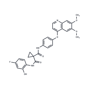 化合物 N-(4-((6,7-Dimethoxyquinolin-4-yl)oxy)phenyl)-N-(4-fluoro-2-hydroxyphenyl)cyclopropane-1,1-dicarboxamide,N-(4-((6,7-Dimethoxyquinolin-4-yl)oxy)phenyl)-N-(4-fluoro-2-hydroxyphenyl)cyclopropane-1,1-dicarboxamide