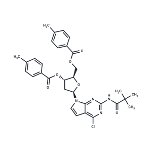 化合物 2-Amino-4-chloro-N2-pivaloyl-7-[2-deoxy-3,5-di-O-(4- methylbenzoyl)-b-D-ribofuanosyl]-7H-pyrrolo[2,3-d]pyrimidine,2-Amino-4-chloro-N2-pivaloyl-7-[2-deoxy-3,5-di-O-(4- methylbenzoyl)-b-D-ribofuanosyl]-7H-pyrrolo[2,3-d]pyrimidine