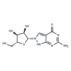 化合物 6-Amino-2,5-dihydro-2-(b-D-ribofuranosyl)-4H-pyrazolo[3,4-d]pyrimidin-4-one|TNU0322|TargetMol