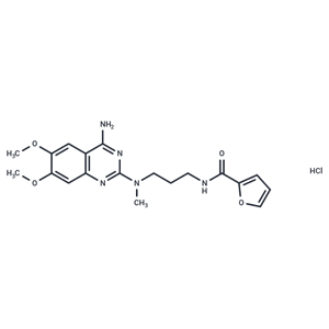 化合物 N-(3-((4-Amino-6,7-dimethoxyquinazolin-2-yl)(methyl)amino)propyl)furan-2-carboxamide hydrochloride,N-(3-((4-Amino-6,7-dimethoxyquinazolin-2-yl)(methyl)amino)propyl)furan-2-carboxamide hydrochloride