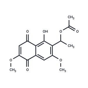 化合物 2,7-Dimethoxy-6-(1-acetoxyethyl)juglone|T41360|TargetMol