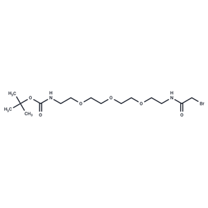 化合物 Bromoacetamido-PEG3-NH-Boc,Bromoacetamido-PEG3-NH-Boc