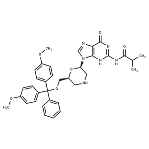 化合物 N2-iso-Butyroyl-7’-O-(4,4’-dimethoxytrityloxy)morpholinoguanine|TNU1450|TargetMol