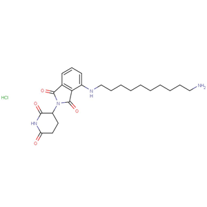 化合物 Thalidomide-NH-C10-NH2 hydrochloride,Thalidomide-NH-C10-NH2 hydrochloride