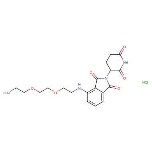 化合物 Thalidomide-PEG2-C2-NH2 hydrochloride|T18811|TargetMol