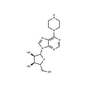 化合物 6-(1-Piperizinyl)-9-beta-D-ribofuranosyl)-9H-purine,6-(1-Piperizinyl)-9-beta-D-ribofuranosyl)-9H-purine
