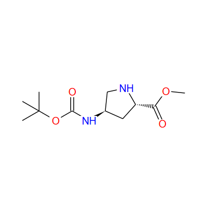 (4R)-4-[[(叔丁氧羰基]氨基]-L-脯氨酸甲酯,(2S,4R)-4-BOC-AMINO PYRROLIDINE-2-CARBOXYLIC ACID METHYL ESTER-HCL