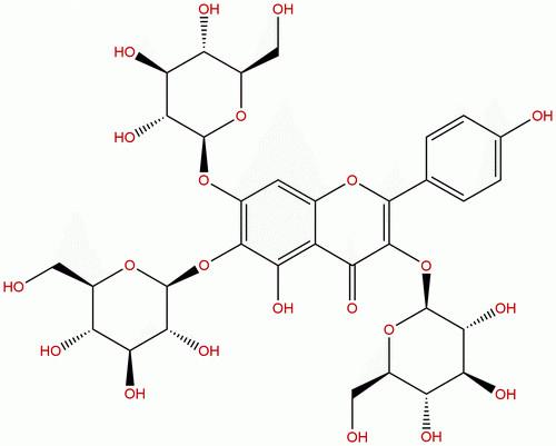 6-羟基山奈酚-3,6,7-三-O-葡萄糖苷,6-Hydroxykaempferol-3,6,7-triglucoside