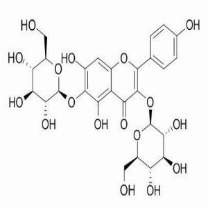 6-羟基山奈酚-3,6-二-O-葡萄糖苷， 6-Hydroxykaempferol 3,6-diglucoside，142674-16-6