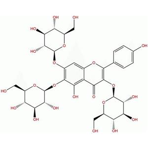 6-羟基山奈酚-3,6,7-三-O-葡萄糖苷，6-Hydroxykaempferol-3,6,7-triglucoside，145134-62-9