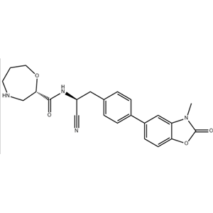 (S)-N-((S)-1-氰基-2-(4-(3-甲基-2-氧代-2,3-二氢苯并[D]恶唑-5-基)苯基)乙基)-1,4-氧氮杂环庚烷-2-甲酰胺