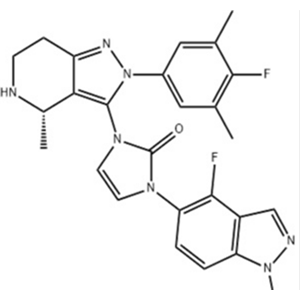 (S)-1-(4-氟-1-甲基-1H-吲唑-5-基)-3-(2-(4-氟-3,5-二甲基苯基)-4-甲基-4,5,6,7-四氢-2H-吡唑并[4,3-c]吡啶-3-基)-1,3-二氢-2H-咪唑-2-酮