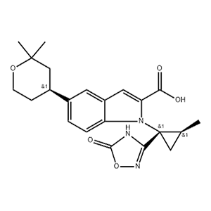 奥格列龙Intermidate-7,5-[(S)-2,2-Dimethyltetrahydro-2H-pyran-4-yl]-1-[(1S,2S)-2-methyl-1-(5-oxo-4,5-dihydro-1,2,4-oxadiazol-3-yl)cyclopropyl]-1H-indole-2-carboxylic Acid