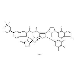 奥格列龙半钙盐,1,2,4-Oxadiazol-5(2H)-one, 3-[(1S,2S)-1-[2-[[(4S)-2-(4-fluoro-3,5-dimethylphenyl)-3-[3-(4-fluoro-1-methyl-1H-indazol-5-yl)-2,3-dihydro-2-oxo-1H-imidazol-1-yl]-2,4,6,7-tetrahydro-4-methyl-5H-pyrazolo[