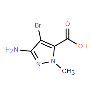 3-氨基-4-溴-1-甲基-1H-吡唑-5-羧酸,3-Amino-4-bromo-1-methyl-1H-pyrazole-5-carboxylic acid