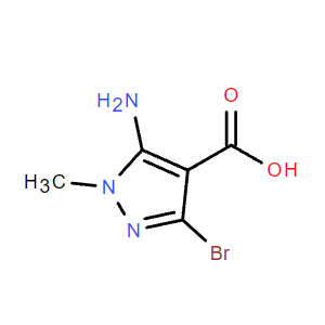 5-氨基-3-溴-1-甲基吡唑-4-羧酸,5-amino-3-bromo-1-methylpyrazole-4-carboxylic acid