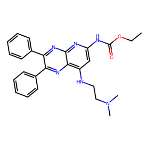 N-(8-[(2-(二甲基氨基)乙基)氨基]-2,3-二苯基吡啶并[2,3-b]吡嗪-6-基)氨基甲酸乙酯,ethyl(8-((2-(dimethylamino)ethyl)amino)-2,3-diphenylpyrido[2,3-b]pyrazin-6-yl)carbamate