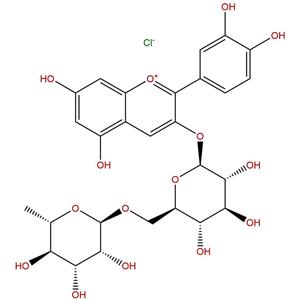 花青素鼠李葡糖苷，Keracyanin chloride，18719-76-1