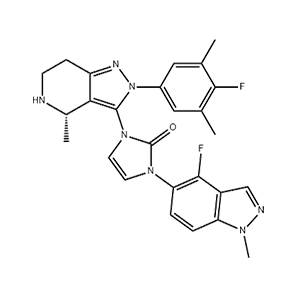 1-[(4S)-2-(4-氟-3,5-二甲基苯基)-4,5,6,7-四氢-4-甲基-2H-吡唑并[4,Chemicalbook3-C]吡啶-3-基]-3-(4-氟-1-甲基-1H-吲唑-5-基)-1,3-二氢-2H-咪唑-2-酮,2H-Imidazol-2-one, 1-[(4S)-2-(4-fluoro-3,5-dimethylphenyl)-4,5,6,7-tetrahydro-4-methyl-2H-pyrazolo[4,3-c]pyridin-3-yl]-3-(4-fluoro-1-methyl-1H-indazol-5-yl)-1,3-dihydro-