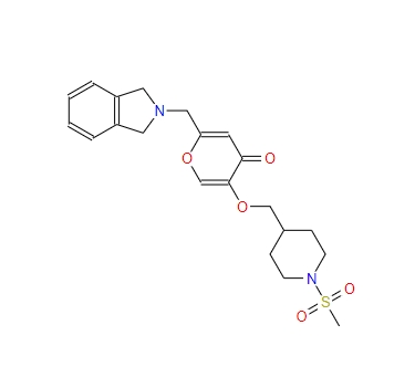 2-(异吲哚啉-2-基甲基)-5-[[1-(甲砜基)-4-哌啶基]甲氧基]-4H-吡喃-4-酮,4H-Pyran-4-one, 2-[(1,3-dihydro-2H-isoindol-2-yl)methyl]-5-[[1-(methylsulfonyl)-4-piperidinyl]methoxy]-