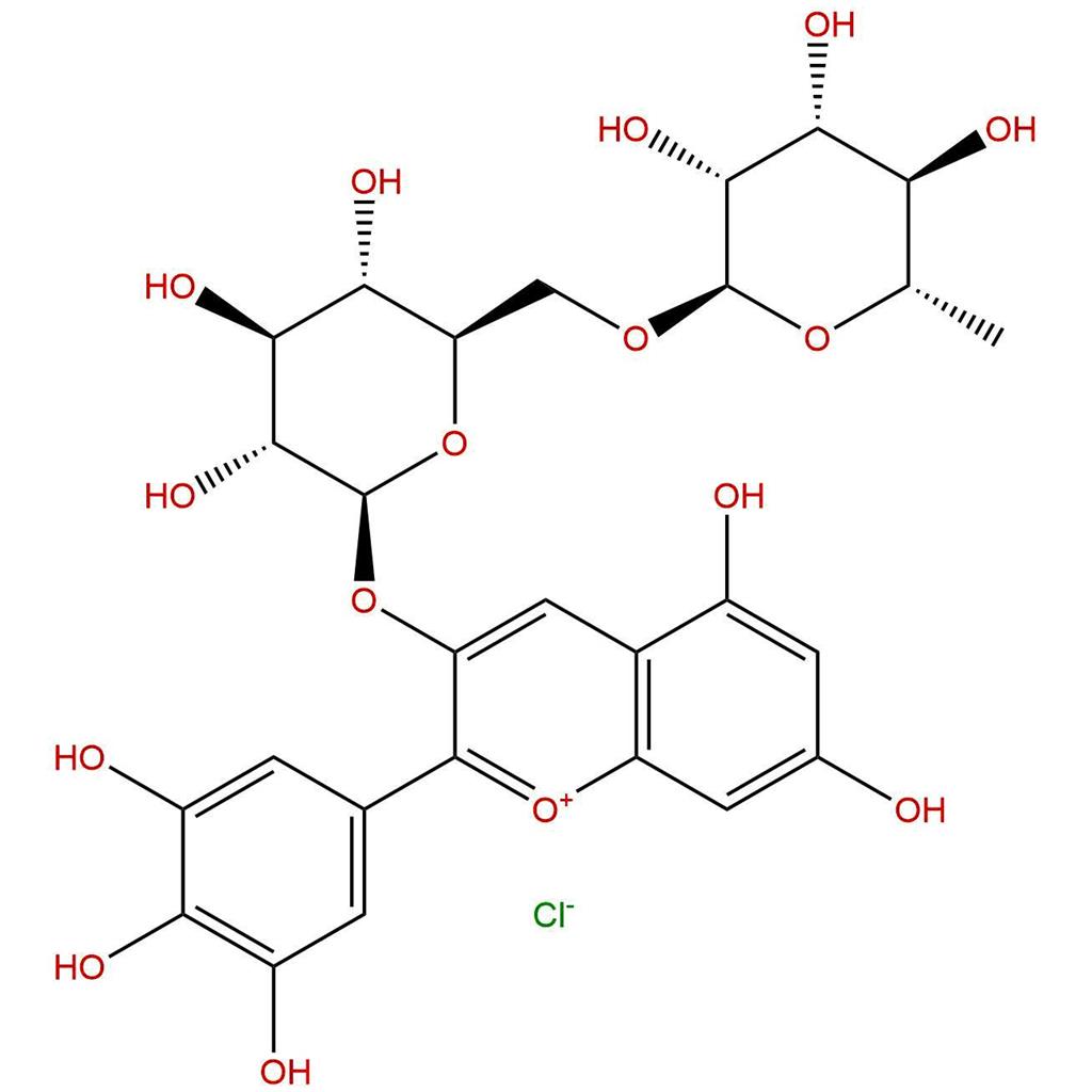 氯化飞燕草素-3-O-芸香糖苷,Delphinidin-3-O-rutinoside chloride