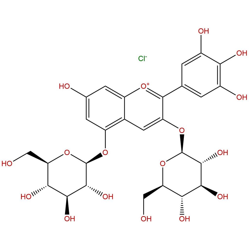 氯化飞燕草素-3,5-O-二葡萄糖苷,Delphinidin-3,5-O-diglucoside chloride