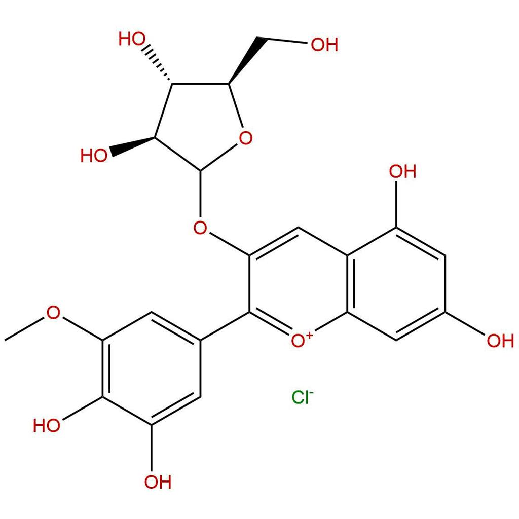 氯化矮牵牛素-3-O-阿拉伯糖苷,Petunidin-3-O-arabinoside chloride