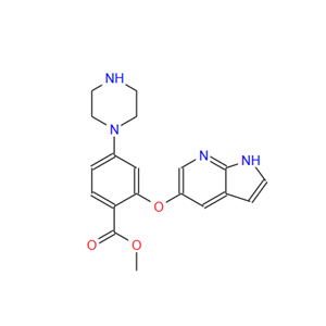 甲基 2-(1H-吡咯[2,3-B]吡啶-5-氧基)-4-(哌嗪-1-基)苯甲酸酯,Methyl 2-(1H-pyrrolo[2,3-b]pyridin-5-yloxy)-4-(piperazin-1-yl)benzoate