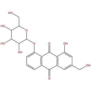 芦荟大黄素-8-O-β-D-葡萄糖苷，Aloe-eModin-8-O-β-D-glucopyranoside，33037-46-6