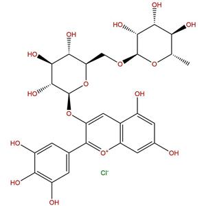 氯化飞燕草素-3-O-芸香糖苷，Delphinidin-3-O-rutinoside chloride，15674-58-5