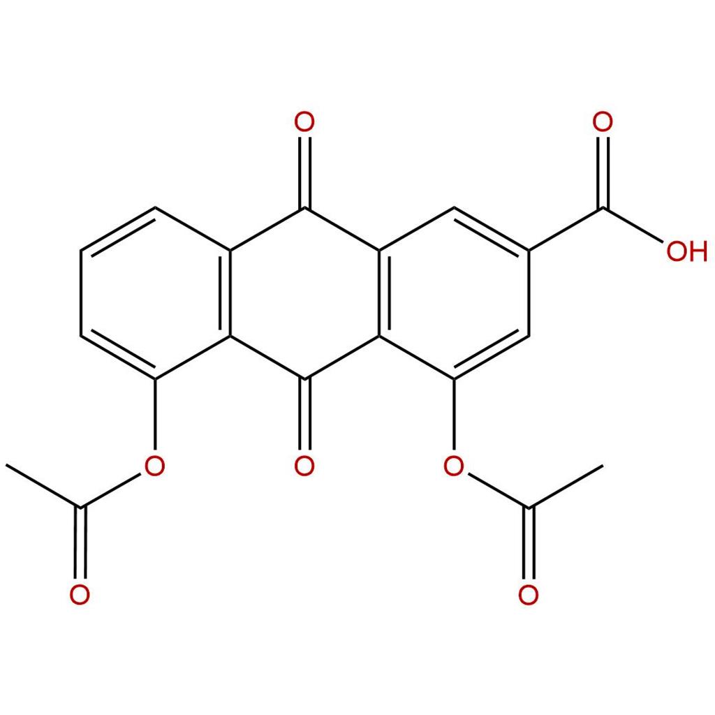 双醋瑞因,1,8-Diacetoxy-3-carboxyanthraquinone ；Diacerein
