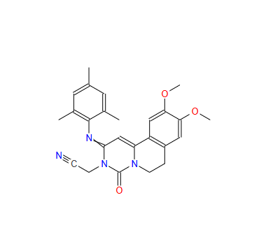 2-（2-（均三甲氧基）-9,10-二甲氧基-4-氧代-6,7-二氢-2H-嘧啶并[6,1-a]异喹啉-3（4H）-基）乙腈,2-(2-(mesitylimino)-9,10-dimethoxy-4-oxo-6,7-dihydro-2H-pyrimido[6,1-a]isoquinolin-3(4H)-yl)acetonitrile