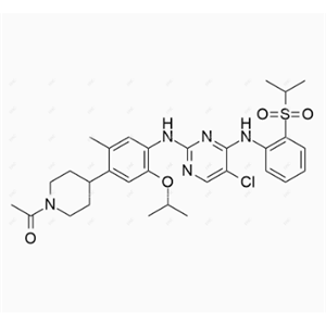 色瑞替尼杂质20,1-(4-(4-((5-chloro-4-((2-(isopropylsulfonyl)phenyl)amino)pyrimidin-2-yl)amino)-5-isopropoxy-2-methylphenyl)piperidin-1-yl)ethanone