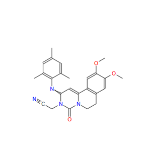 2-（2-（均三甲氧基）-9,10-二甲氧基-4-氧代-6,7-二氢-2H-嘧啶并[6,1-a]异喹啉-3（4H）-基）乙腈,2-(2-(mesitylimino)-9,10-dimethoxy-4-oxo-6,7-dihydro-2H-pyrimido[6,1-a]isoquinolin-3(4H)-yl)acetonitrile