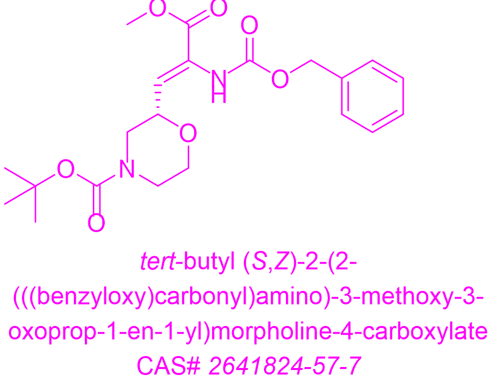 (S,Z)-3-(4-BOC-吗啉-2-基)-2-(CBZ-氨基)丙烯酸甲酯,1,1-Dimethylethyl (2S)-2-[(1Z)-3-methoxy-3-oxo-2-[[(phenylmethoxy)carbonyl]amino]-1-propen-1-yl]-4-morpholinecarboxylate