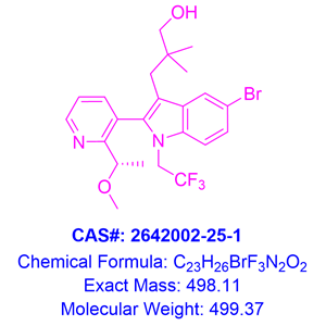 (S)-3-(5-bromo-2-(2-(1-methoxyethyl)pyridin-3-yl)-1-(2,2,2-trifluoroethyl)-1H-indol-3-yl)-2,2-dimethylpropan-1-ol