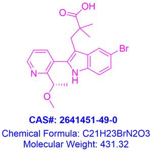 (S)-3-(5-溴-2-(2-(1-甲氧基乙基)吡啶-3-基)-1H-吲哚-3-基)-2,2-二甲基丙酸
