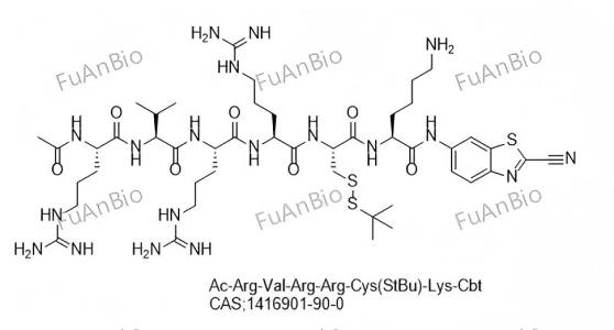 Ac-Arg-Val-Arg-Arg-Cys(StBu)-Lys-Cbt,Ac-Arg-Val-Arg-Arg-Cys(StBu)-Lys-Cbt