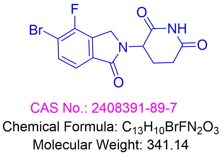 3-(5-溴-4-氟-1-氧异喹啉-2-基)哌啶-2,6-二酮,3-(5-Bromo-4-fluoro-1-oxoisoindolin-2-yl)piperidine-2,6-dione