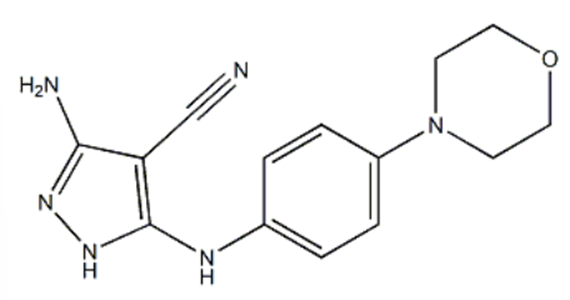 3-氨基-5-((4-吗啡啉基苯基)氨基)-1H-吡唑-4-腈,5-amino-3-(4-morpholin-4-ylanilino)-1H-pyrazole-4-carbonitrile