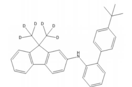 N-（4'-（叔丁基）-[1,1'-联苯]-2- 基）-9,9-双（甲基-d3）-9H-芴-2-胺,N-(4'-(tert-butyl)-[1,1'- biphenyl]-2-yl)-9,9-bis(methyl-d3)-9H-fluoren-2-amine