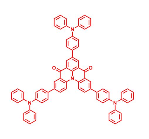3,7,11-三（4-（二苯基氨基）苯基）喹啉并[3,2,1-去]吖啶-5,9-二酮,3,7,11-Tris(4-(diphenylamino)phenyl)quinolino[3,2,1-de]acridine-5,9-dione