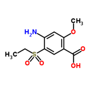 4-氨基-2-甲氧基-5-乙巯基苯甲酸；71675-87-1