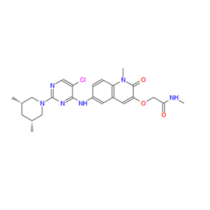 顺式-2-((6-((5-氯-2-(3,5-二甲基哌嗪-1-基)嘧啶-4-基)氨基)-1-甲基-2-氧代-1,2-二氢喹啉-3-基)氧基)-N-甲基乙酰胺