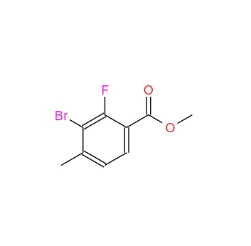 3-溴-2-氟-4-甲基苯甲酸甲酯,Benzoic acid, 3-bromo-2-fluoro-4-methyl-, methyl ester