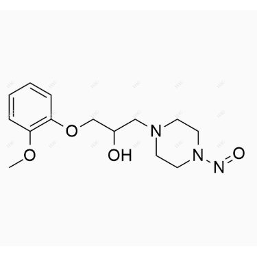 N-亚硝基雷诺嗪杂质,1-(2-methoxyphenoxy)-3-(4-nitrosopiperazin-1-yl)propan-2-ol