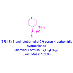 (3R,4S)-3-氨基四氢2H-吡喃-4-腈盐酸盐,(3R,4S)-3-Aminotetrahydro-2H-pyran-4-carbonitrile hydrochloride