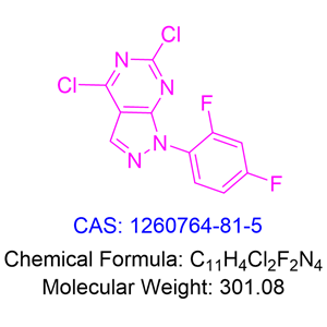 4,6-dichloro-1-(2,4-difluorophenyl)-1H-pyrazolo[3,4-d]pyrimidine,4,6-dichloro-1-(2,4-difluorophenyl)-1H-pyrazolo[3,4-d]pyrimidine